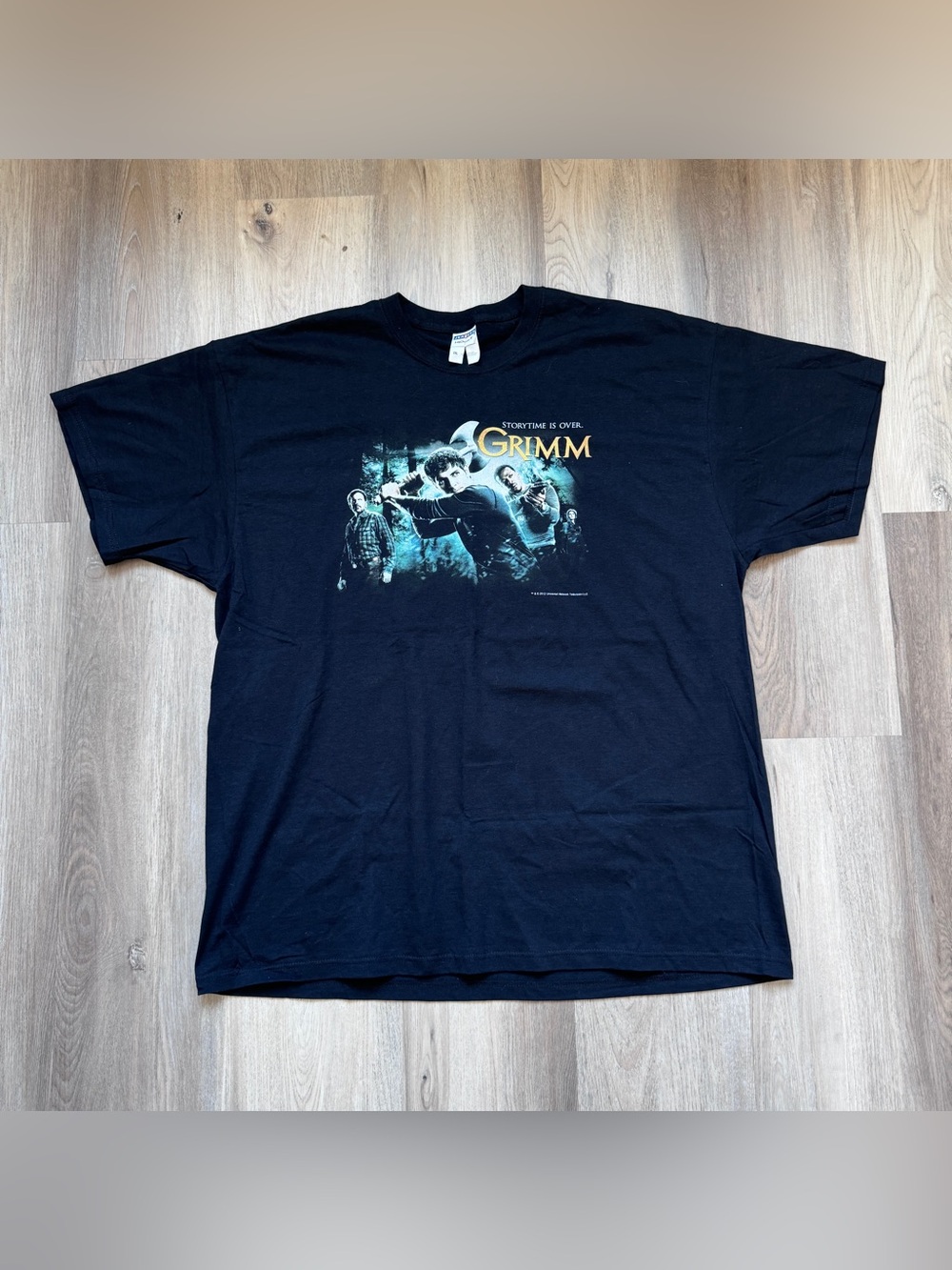 Grimm Black Graphic Tee - TV Series Crew Shirt